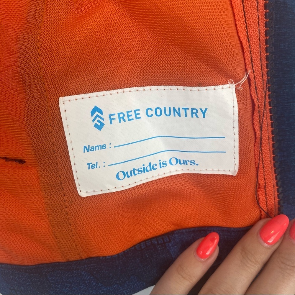 Free Country Little Boys Blue & Orange Zip Up Hooded Jacket Size 5/6 - Picture 4 of 9